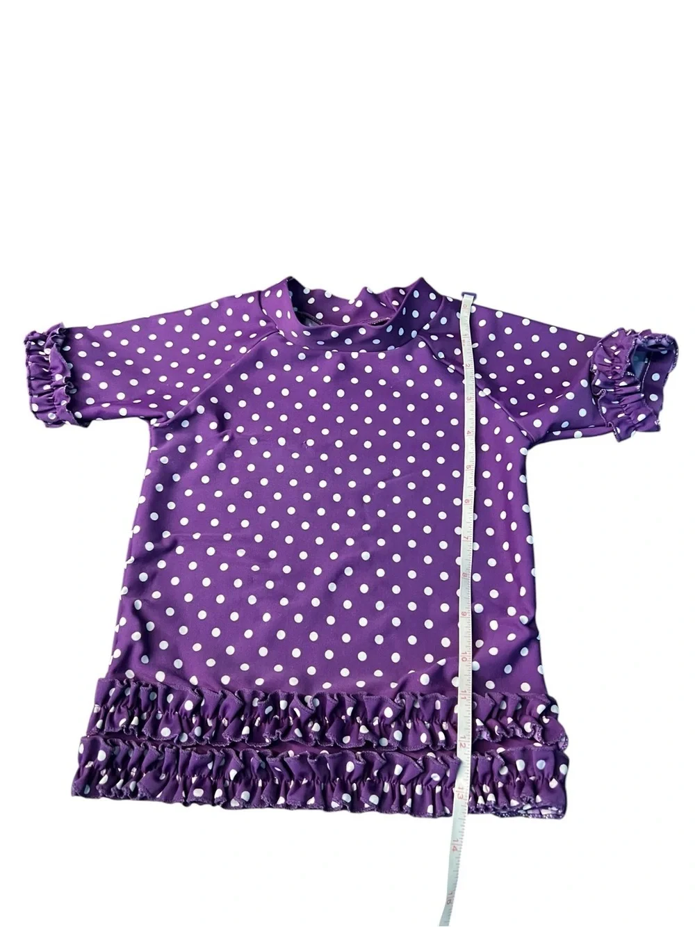 Ruffle Butts Purple & White Polka Dot Girls' 2 Piece Swim Set Size 3T